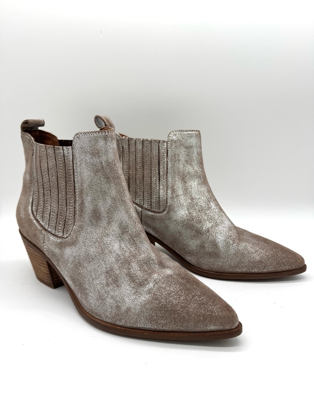 Seychelles Wanderlust Pewter Western Suede Booties Sz 11